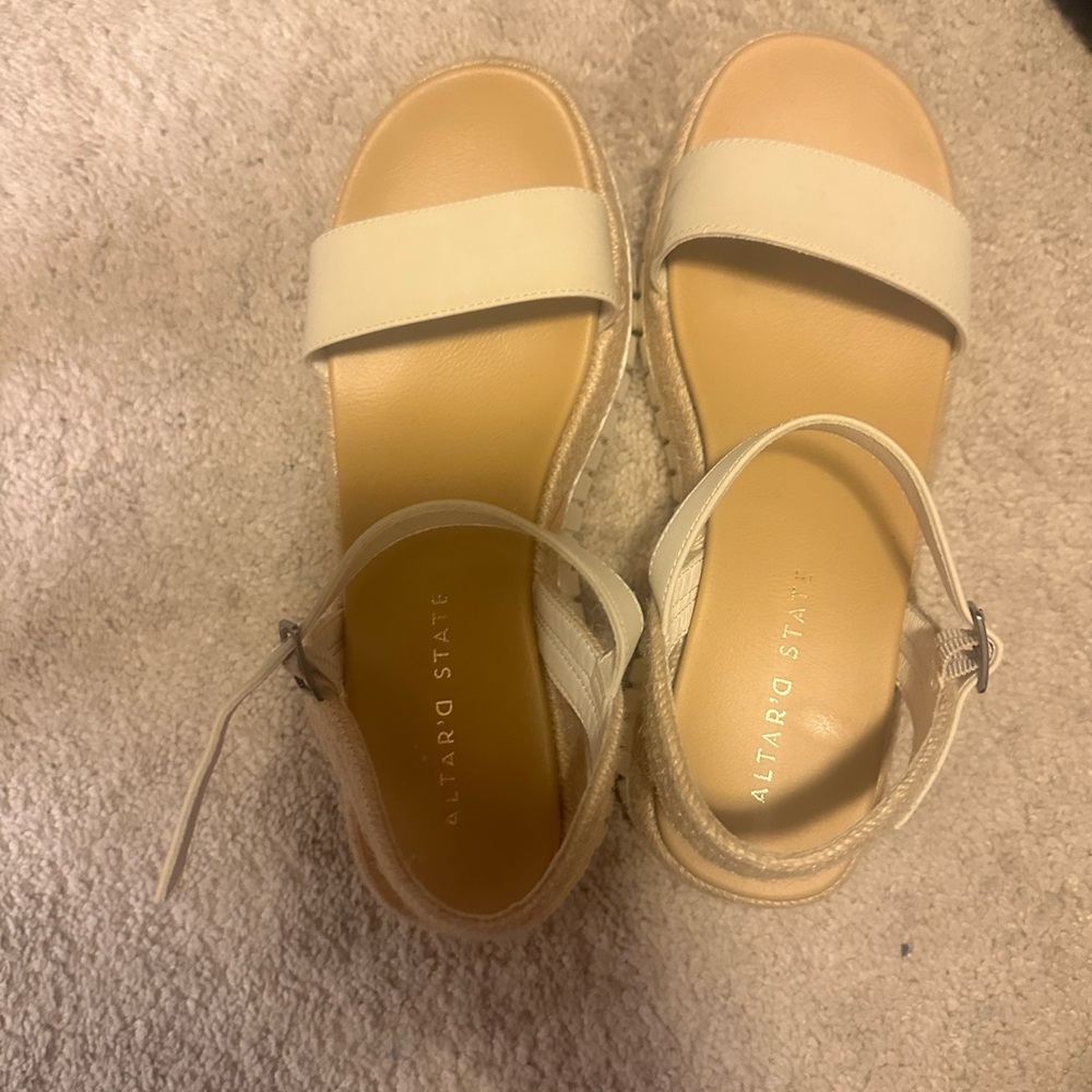 Altar'd State Women's Tan Espadrille Sandals